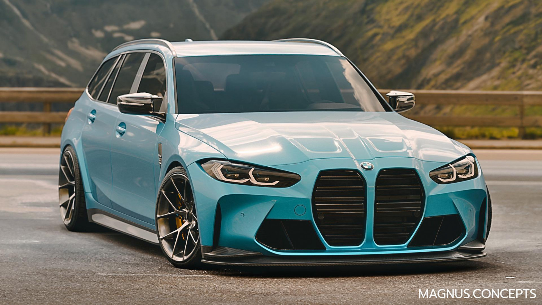 5 Bmw M5 Touring Rendered With Carbon Fiber Parts Bmw Wagon 2023