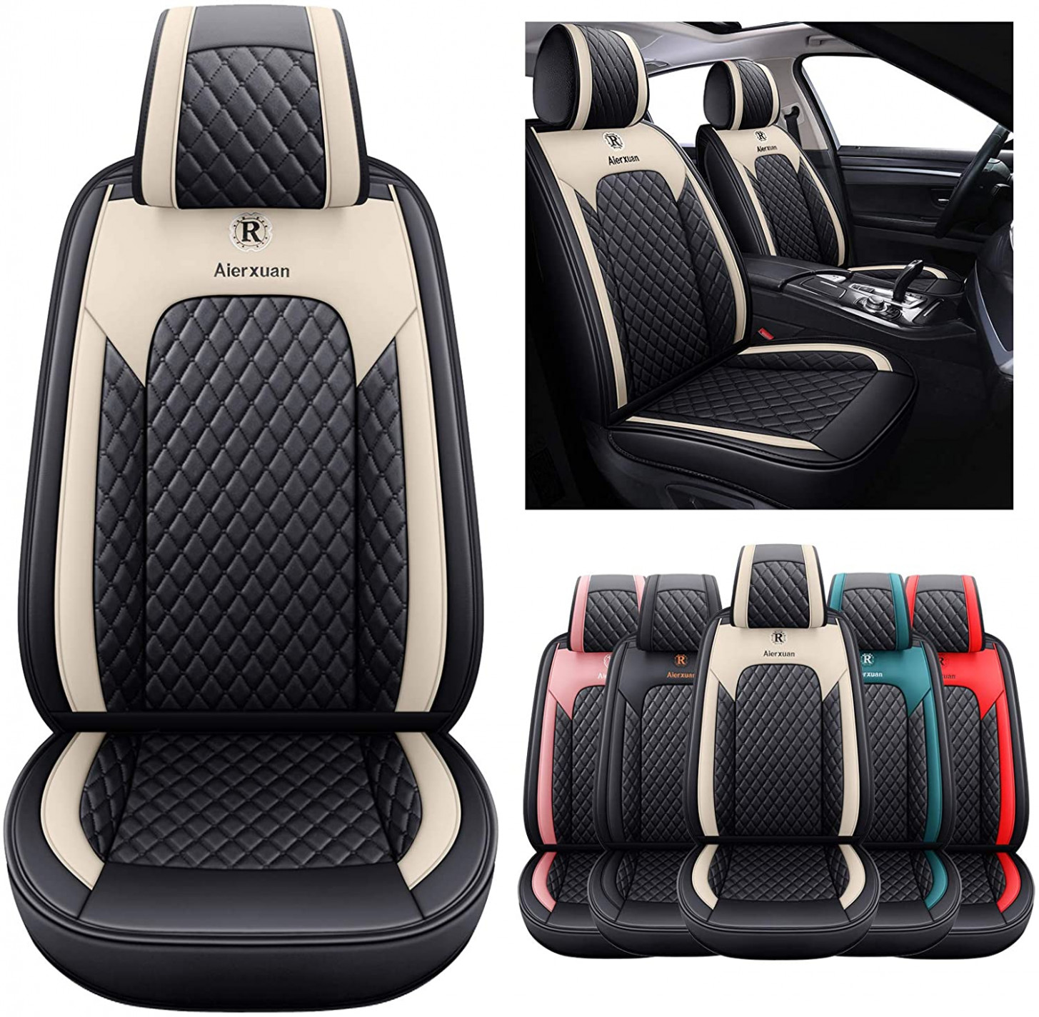 5 Front Seat Covers For Cars Leather Waterproof Vehicle Cushions Universal Fit For Kia Soul Sorento Optima Sporage Mazda Toyota Chr Prius Venza Fj Kia Sorento Seat Covers