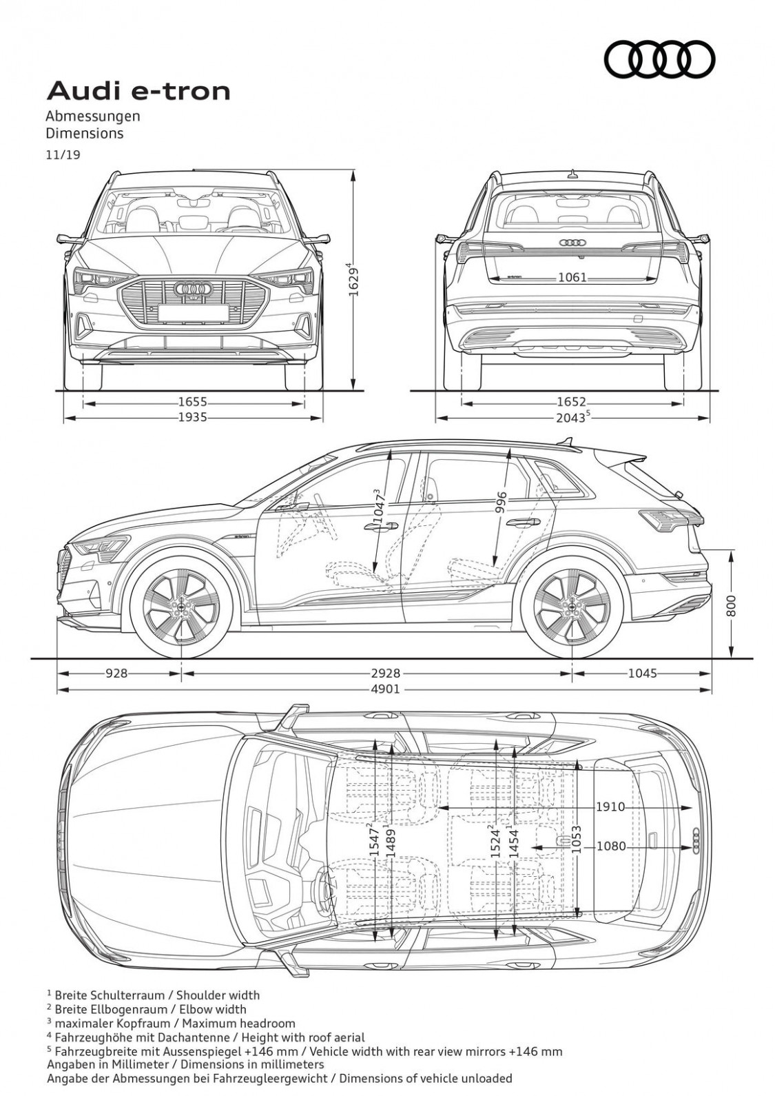Audi E Tron Audi Mediacenter Audi E Tron Dimensions