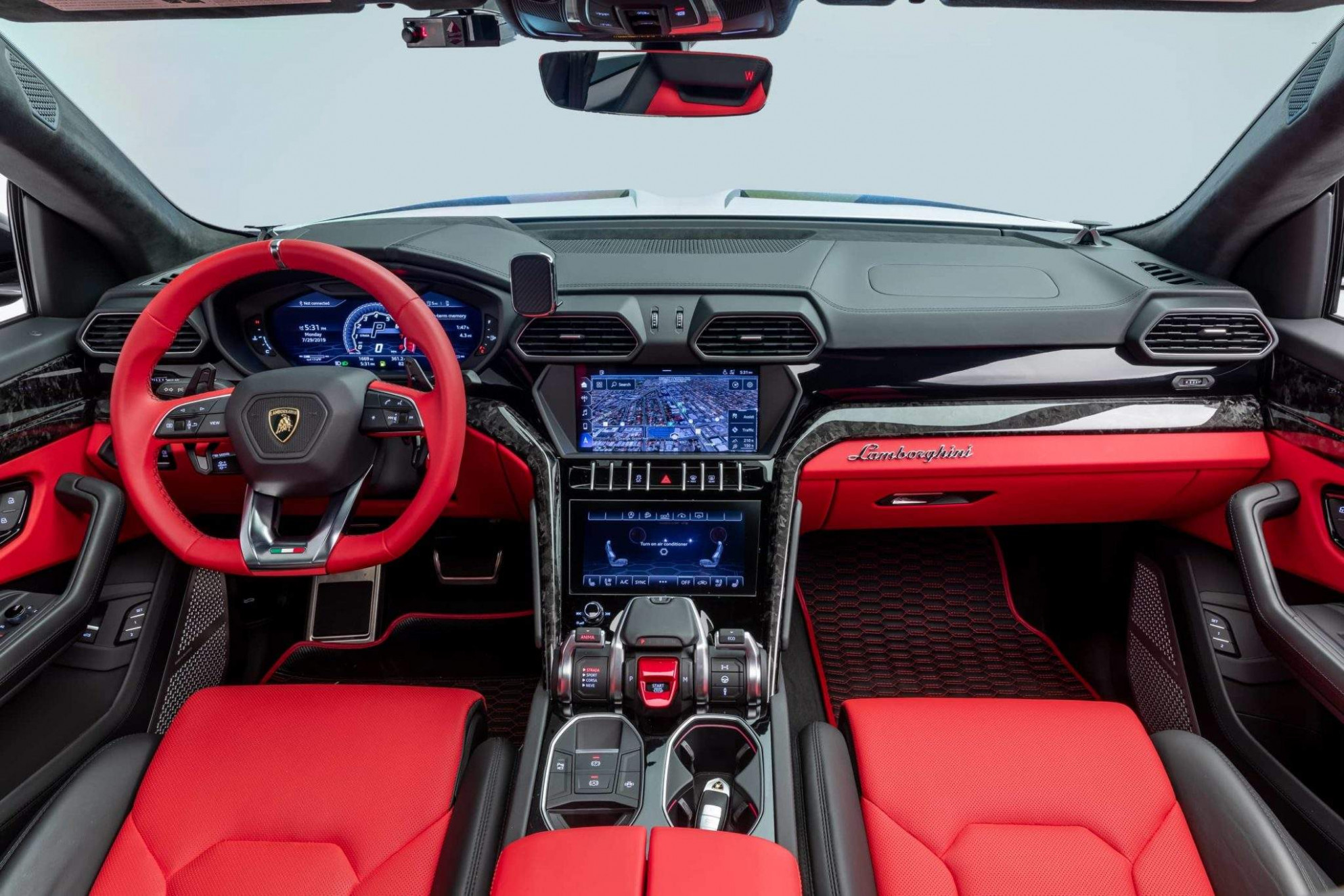 Lamborghini Urus Interior Panels 4 Industries Interior Lamborghini Urus Red