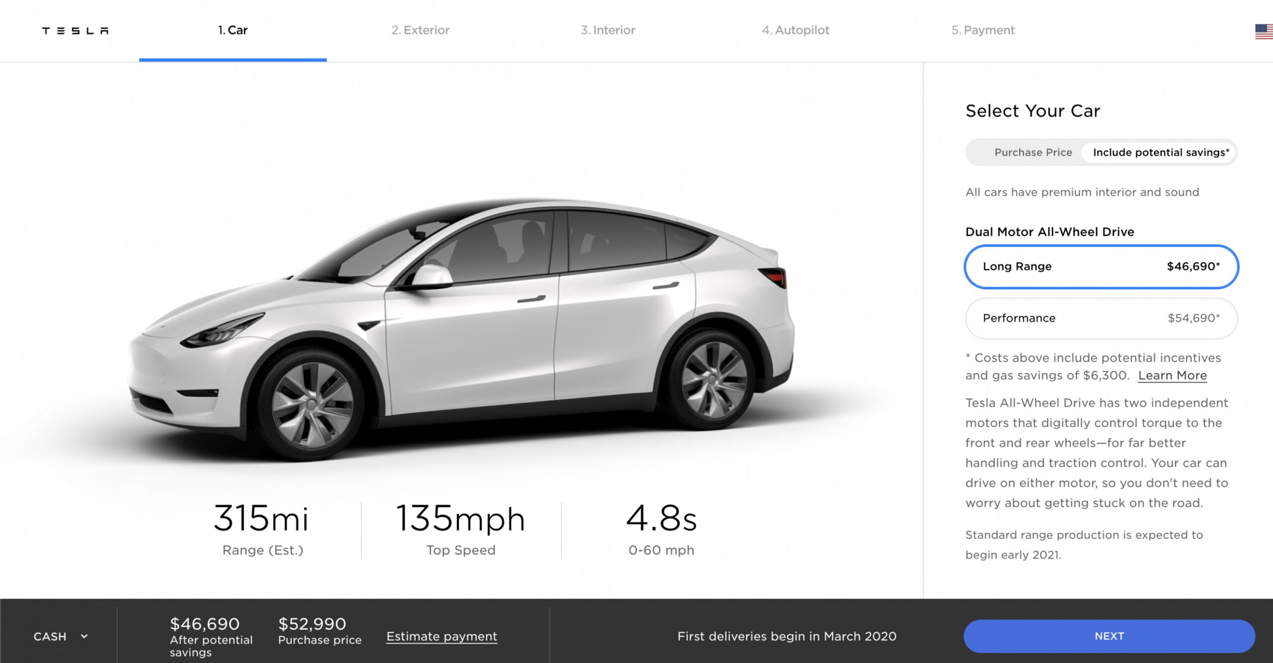 Spy Shoot tesla model y miles per kwh