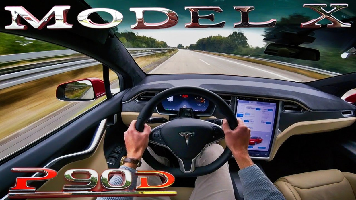 Tesla Model X P4d Ludicrous Acceleration & Top Speed Pov Test Drive On Autobahn Tesla Model X Top Speed